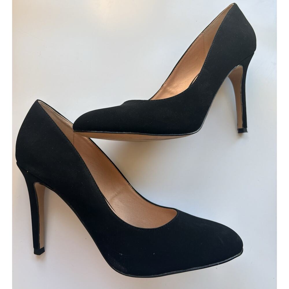 Lauren Blakwell Women's Cecily Suede High Heels Black Dress Shoes Size 10 133074